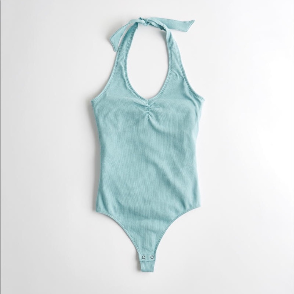 Baby Blue Halter Bodysuit
